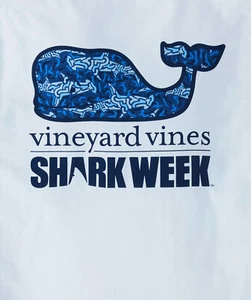 Vineyard Vines Shark Week Camo Shark Whale Pocket T-Shirt NEW Long-Sleeve Girls - Picture 1 of 9