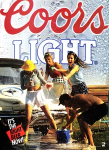 COORS BEER AD #6 RARE 1992 "COORS LIGHT IT'S THE RIGHT BEER NOW!"   - Picture 1 of 2