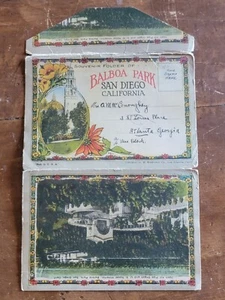 Balboa Park San Diego CA Architecture Vintage 1920's Souvenir Folder - Picture 1 of 8