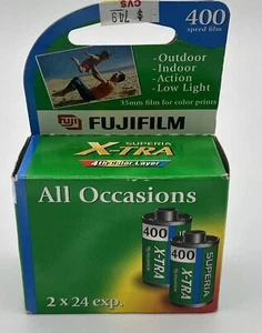 Fujifilm 400 2 Pack Super X-Tra All Occasions 35mm Film Expired - Picture 1 of 4