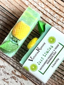 Natural Artisan Handmade Lime soap Pineapple soap Gift soap Summer soap ๐ ๐ - Picture 1 of 2