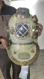 Vintage 18" Diving Divers Helmet U.S Navy Mark V Deep Sea Antique Scuba Gift - Picture 1 of 7