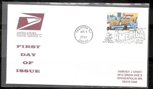 US SC # 3590 Greetings From America FDC - New Jersey - USPS Cover - Picture 1 of 1