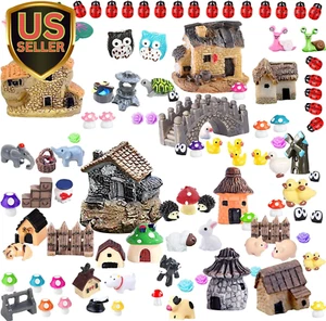 105 Miniature Fairy Garden Accessories, Fairy Garden Kit, Fairy Garden Animal... - Picture 1 of 1