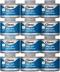 Sterno 6 horas práctico mecha enlatada calor, rozaduras latas de combustible para catering - Imagen 1 de 6