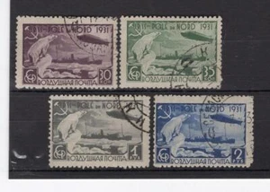 Russland Jahre 1931, Sc C30-33, Mi 402A-05A, Gebraucht, Zeppelin, Polar Bär, N - Bild 1 von 1