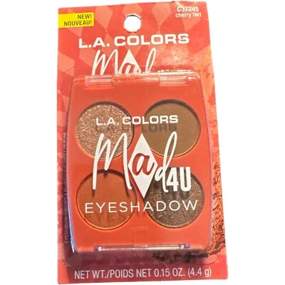 L.A Colors Cherry Tart Eyeshadow Quad Palette Mad 4 U Multicolor new - Image 1 of 3