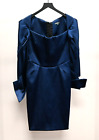 Zac Posen | Navy Blue Midi Length Long Sleeve Cocktail Dress Size: 10