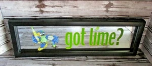 New CORONA EXTRA Got Lime? 18"x 6" Mirror Black Framed Parrot Logo  - Picture 1 of 7