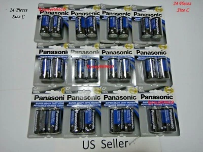 Wholesale lot 24 Pcs Panasonic size C Battery heavy Duty Battery 1.5v US Seller - Image 1 of 3