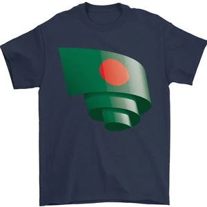 Curled Bangladesh Flag Bangladeshi Day Football Mens T-Shirt 100% Cotton - Picture 1 of 105