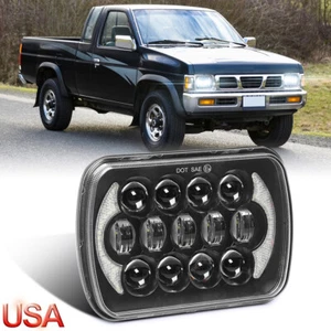 7X6 5X7" LED Headlight For Hardbody Pickup D21 240SX NX Halo DRL Hi/L Beam Lamp - Picture 1 of 13