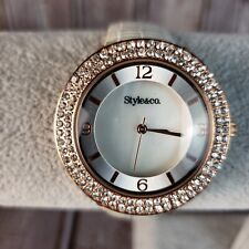 Women's Style & Co. Crystal Bezel Analog Quartz Watch SC1358 NEW BATTERY