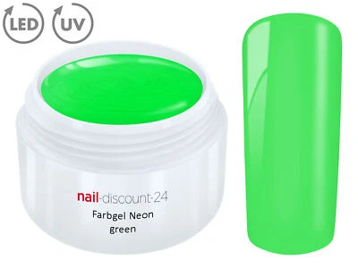 UV Farbgel NEON GREEN French Color Gel Modellage Nail Art Design Nagel Grün Tips