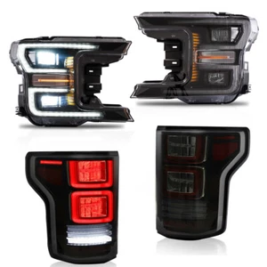VLAND LED Headlights Smoked Taillights 4Pcs Set Assembly For 18-20 Ford F-150 - Picture 1 of 9