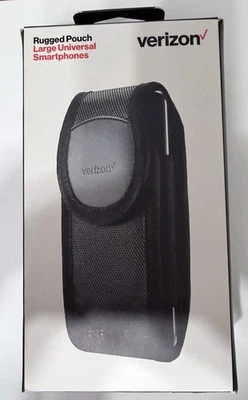 Funda universal de nailon resistente Verizon para teléfonos inteligentes grandes, negra Foto 1 de 4
