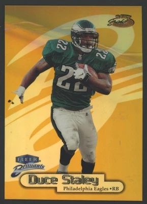 1998 Fleer Brilliants 24kt Gold Missing Serial Number #92TG Duce Staley Eagles - Image 1 of 2
