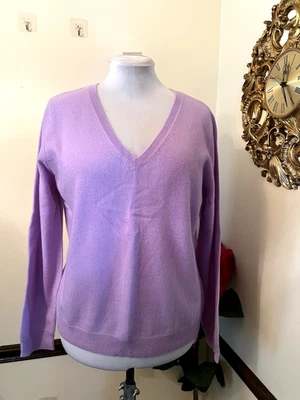 Nuevo con etiquetas Suéter Jaclyn Smith 2 Capas 100% Cachemira MANGA LARGA LILA X-Large, XL Foto 1 de 4