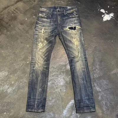 Diesel Hombre S D.N.A. Denim Thavar ajustado desgastado 28 vintage de lujo informal Foto 1 de 4