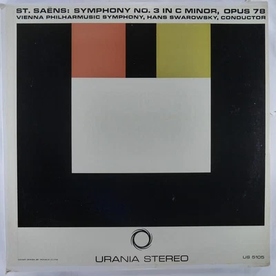 VIENNA PHILHARMUSICA SYMPHONY Saint‑Saëns – Symphony No. 3 URANIA US 5105 VG+ LP - Image 1 of 4