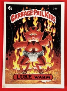1985 Topps Garbage Pail Kids Serie 2 #64b Luke Warm 2 Sterne ** Hochglanz Rückseite EX - Bild 1 von 2
