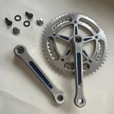 Juego de bielas Campagnolo Gran Sport G.S. vintage 170 pernos antipolvo Blue Panto 1981 Foto 1 de 4