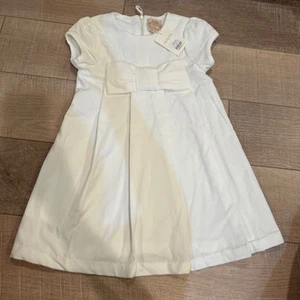 THE BEAUFORT BONNET COMPANY GIRLS CREAMY WHITE SHORT SLEEVE DRESS NEW SIZE 7 - Picture 1 of 8