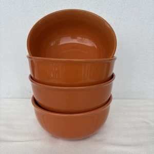 Menge 4 ROYAL NORFOLK STEINZEUG ORANGE 6" Müsli SUPPENSCHÜSSELN - Bild 1 von 9