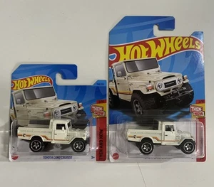 HOT WHEELS TOYOTA LAND CRUISER TREASURE HUNT SHORT & LONG CARDS - Picture 1 of 4