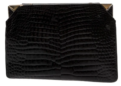 Vtg Judith Leiber Crocodile Alliigator Handbag Clutch Bag - Image 1 of 4