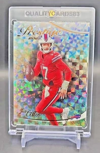 JOSH ALLEN RAINBOW DIAMOND REFRACTOR INSERT WITH CASE NFL BUFFALO BILLS - Picture 1 of 8