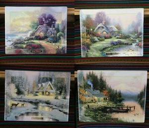 Seasons Of Reflection by Thomas Kinkade Set of 4 Collector's Plates NIB COA - Picture 1 of 1