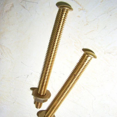 Schrauben kurz 2 Stück Länge 6,5 cm  Messing für Möbelknäufe Möbelknopf Zubehör - Bild 1 von 2