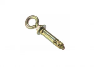 M8 TRUTEK Eye Bolt Shield Anchor Heavy Duty Wall Fixing Zinc & Yellow - Picture 1 of 2