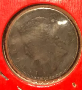 1883 Mauritius 2 Cents Bronze Coin Queen Victoria KM# 8. - Picture 1 of 2