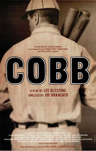Cobb ~ 2001 Off Broadway Baseball Ty Cobb Theater Poster ~ Michael Cullen ~ Matt Mabe - Bild 1 von 1
