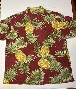 Camisa Hawaiana Abotonada Manga Corta Pusser’s Island Reserve 100% Seda Para Hombre LG - Imagen 1 de 13