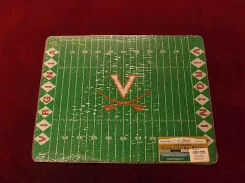 New Tempered Glass University of Virginia Cavaliers Field Cutting Board 11.5x15 Cover
