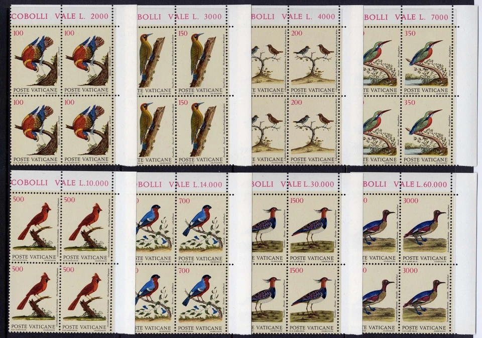 Vatican Sc#830-7 negro 4 1989 aves MNH Foto 1 de 1