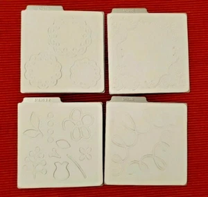 Azulejos troquelados QuicKutz 4x4 4 diseños - florales, doily, borde, marco para grabado - Imagen 1 de 13