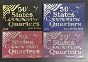 2000 50 States Commemorative Quarters - Denver -Philadelphia-Gold-PLATINUM SET - Picture 1 of 8