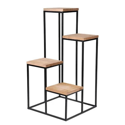 Metall Blumen Topf Ständer m. 4 Ablagen - 67 x 34 cm - Deko Blumentopf Halter - Bild 1 von 4