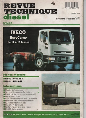 REVUE TECHNIQUE Diesel IVECO EuroCargo 12 - 15 tonnes RTD camion - Photo 1/2