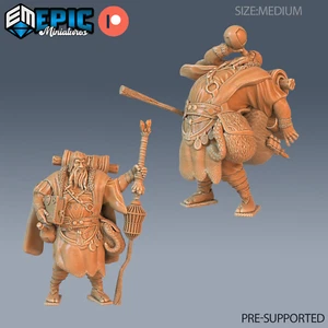 Miniaturas sin pintar Wandering Merchant 28 mm DnD, figuras de fantasía NPC - Imagen 1 de 5