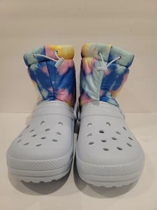 Crocs Men Classic Lined Tie Dye Neo Puff Boots Mens Sz10m Women's 12 - Picture 1 of 6