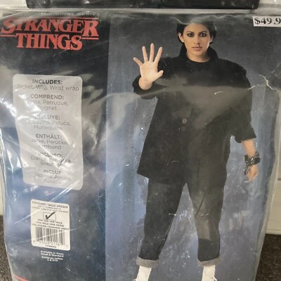 Disfraz de Halloween Stranger Thing Eleven para adulto talla única (hasta talla 12) chaqueta, peluca Foto 1 de 4