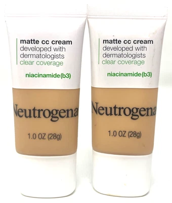 (2) Neutrogena Matte CC Cream Sealed 1.0 oz Each 2.0 - Porcelain - Image 1 of 3