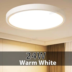 24W LED Ceiling Down Light Ultra Thin Home Fixture Bedroom Kitchen Lamp 3000K - Picture 1 of 14