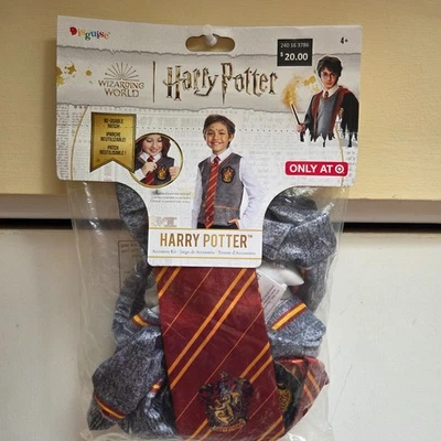 Harry Potter Kit de Accesorios Disfraz de Halloween Talla Infantil Chaleco Parche de Corbata Nuevo Foto 1 de 4