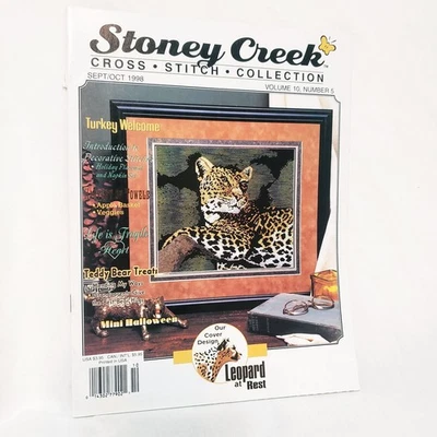 Stoney Creek Cross Stitch Collection Magazine Patterns Sept Oct 1998 Leopard - Image 1 of 4
